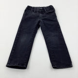 Black Denim Jeans With Adjustable Waist - Boys 2-3 Years