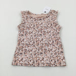 **NEW** Flowers Beige Vest Top - Girls 2-3 Years