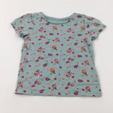 Flowers Green T-Shirt - Girls 4-5 Years