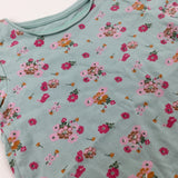 Flowers Green T-Shirt - Girls 4-5 Years