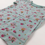 Flowers Green T-Shirt - Girls 4-5 Years