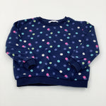Spotty Colourful Navy Sweatshirt - Girls 2-3 Years