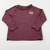 'Adventure' Purple Long Sleeve Top - Boys 3-4 Years