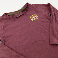 'Adventure' Purple Long Sleeve Top - Boys 3-4 Years