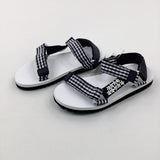 **NEW** Flowers Black Checked Sandals - Shoe Size 3