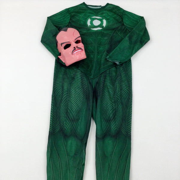 Green Lantern Costume With Face Mask - Boys 6-8 Years