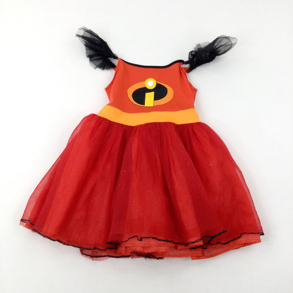 The Incredibles Glittery Red Costume - Girls - 4-6 Years
