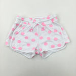 Spotty Pink & White Jersey Shorts - Girls 9-10 Years