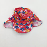 Flowers Pink Sun Hat - Girls 9-10 Years