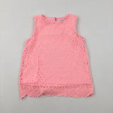 Lace Pink Top - Girls 9-10 Years