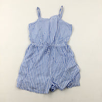 Blue Striped Playsuit - Girls 10-11 Years