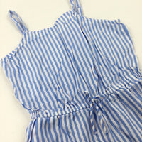 Blue Striped Playsuit - Girls 10-11 Years