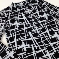 Patterned Black & White Dress - Girls 11-12 Years