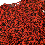 Animal Print Red & Black See Through Dress - Girls 11-12 Years