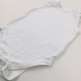 White Cotton Bodysuit - Boys 2-3 Years