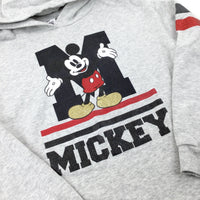 'Mickey' Mickey Mouse Glittery Grey Hoodie - Girls 11-12 Years