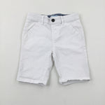 White Shorts With Adjustable Waist - Boys 2-3 Years