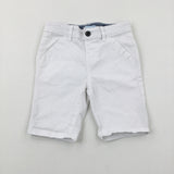 White Shorts With Adjustable Waist - Boys 2-3 Years