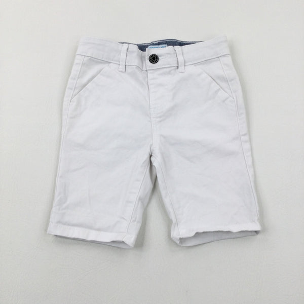 White Shorts With Adjustable Waist - Boys 2-3 Years