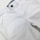 White Shorts With Adjustable Waist - Boys 2-3 Years