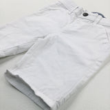 White Shorts With Adjustable Waist - Boys 2-3 Years