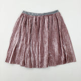 Glittery Pink Velour Skirt - Girls 12-13 Years