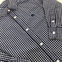 Navy Checked Long Sleeve Shirt - Boys 2-3 Years