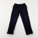 Black Denim Jeans With Adjustable Waist - Boys 2-3 Years