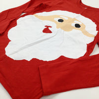 Father Christmas Red Long Sleeve Top - Boys/Girls 8-9 Years