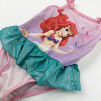 The Little Mermaid Sparkly Pink Swimming Costume - Girls 2-3 Years