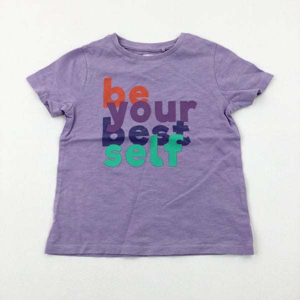 'Be Your Best Self' Lilac T-Shirt - Girls/Boys 3-4 Years