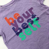 'Be Your Best Self' Lilac T-Shirt - Girls/Boys 3-4 Years