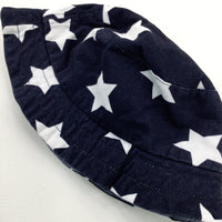 Stars Navy Sun Hat - Boys 3-4 Years