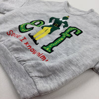 'Santa! I Know Him' Elf Grey Sweatshirt - Boys/Girls Newborn