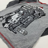 'Merry Force Be With You' Star Wars Grey Long Sleeve Top - Boys 10-11 Years