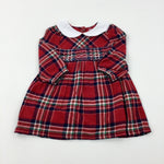 Red Smart Tartan Dress - Girls 12-18 Months