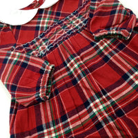 Red Smart Tartan Dress - Girls 12-18 Months