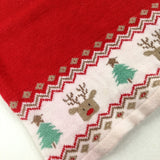 Christmas Trees & Reindeer Red Knitted Dungaree Dress - Girls 12-18 Months