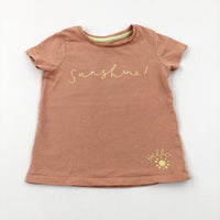 'Summer' Orange T-Shirt - Girls 3-4 Years