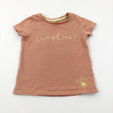 'Summer' Orange T-Shirt - Girls 3-4 Years