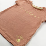 'Summer' Orange T-Shirt - Girls 3-4 Years