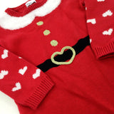 Mrs Claus Red Knitted Dress - Girls 2-3 Years