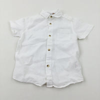 White Linen Shirt - Boys 4-5 Years