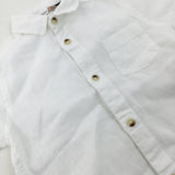 White Linen Shirt - Boys 4-5 Years