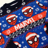 'Marvel' Spider-Man Red & Blue Knitted Jumper - Boys 2-3 Years