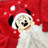 Mickey Mouse Appliqued Red Fleece Jumper - Boys/Girls 2-3 Years