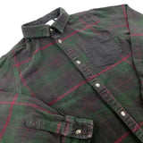 Green Checked Long Sleeved Shirt - Boys 7-8 Years