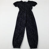 Spotty Black Jumpsuit - Girls 6-7 Years