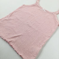 Bow Pink Vest - Girls 6-7 Years