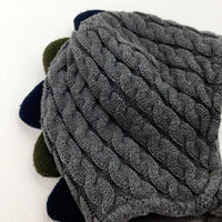 Dinosaur Spikes Charcoal Grey Knitted Winter Hat - Boys 12-18 Months